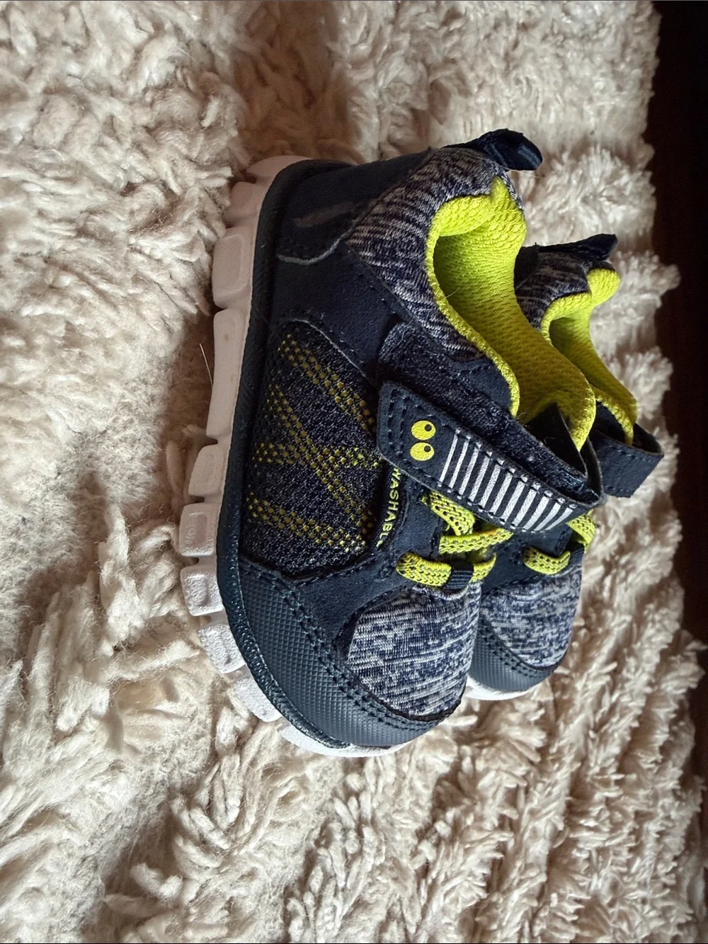 Stride Rite Navy and Lime Toddler Sneakers